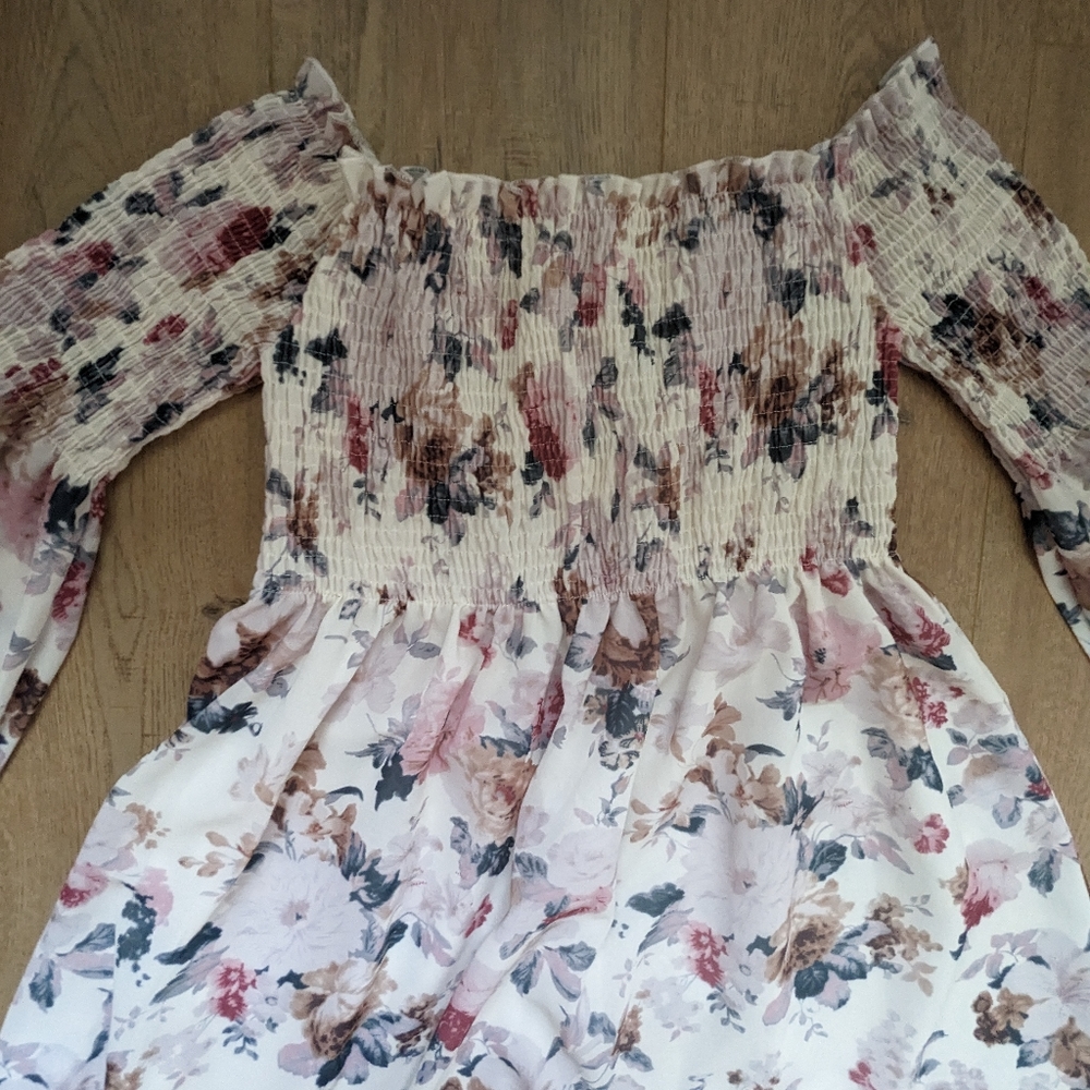 Floral Smocked Flowy Dress